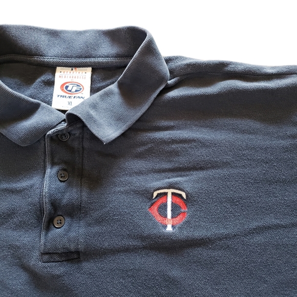 Minnesota Twins Polo Retro MLB Shirt Navy Blue Collared Baseball Tee True Fan XL - Picture 5 of 6